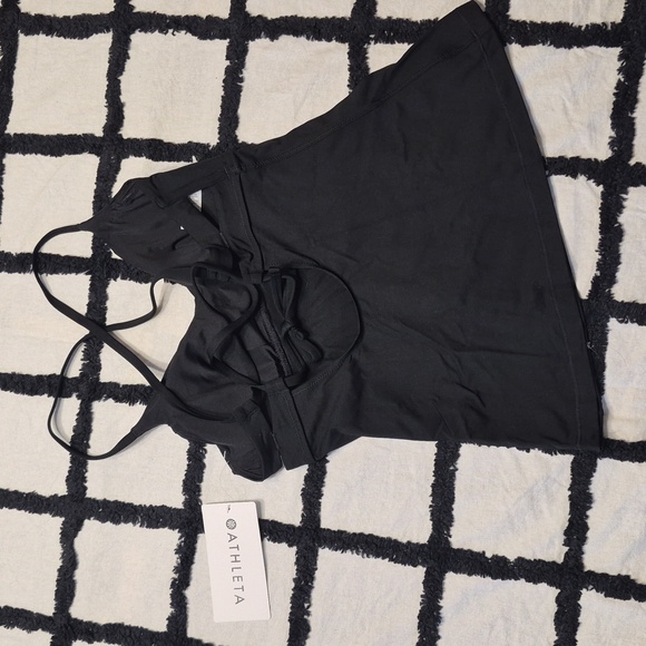 NWT Athleta Black A-C Triangle Tankini Top Swim Quick Dry Surf - Picture 10 of 14